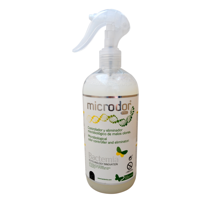 Microdor Pro: Eliminador y neutralizador microbiológico de malos olores todo tipo de orígenes. 1L.
